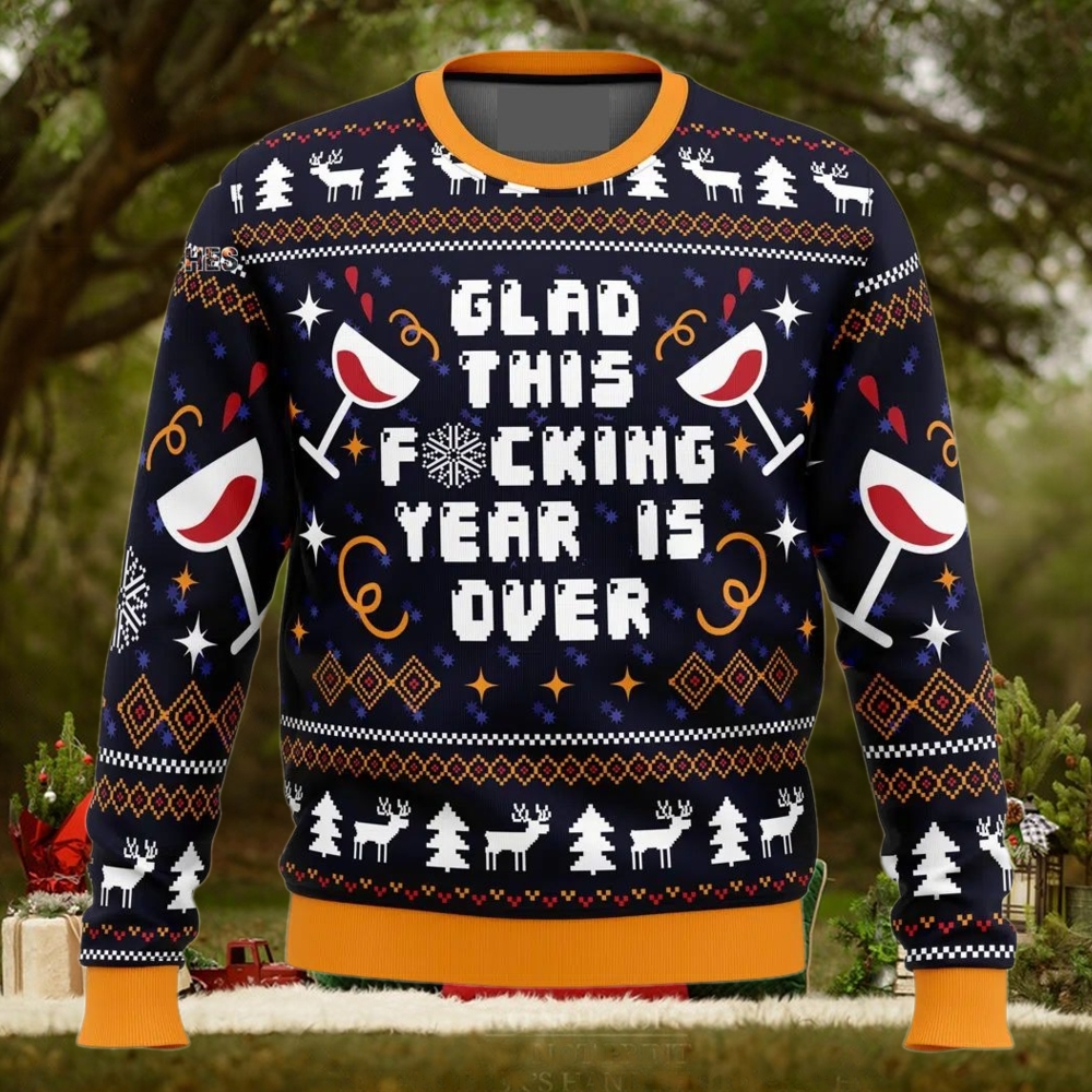 Glad This Fucking Year is Over Pop Culture For Christmas Gifts Christmas Ugly Wool Knitted Sweater Glad This Fucking Year is Over Pop Culture For Christmas Gifts Christmas Ugly Wool Knitted Sweater