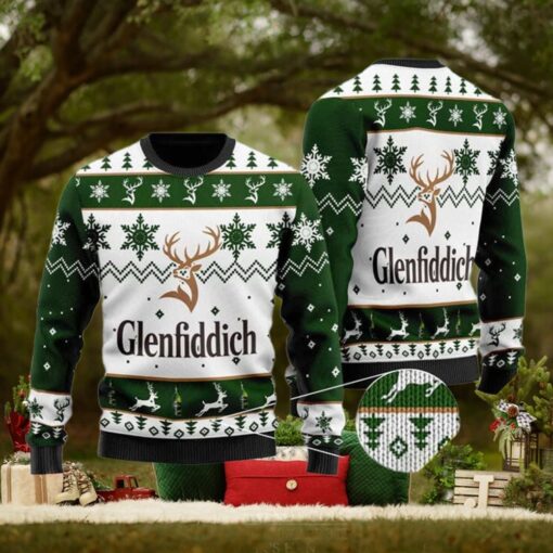 Glenfiddich Whisky Wine 3D Xmas Funny 2023 Holiday Custom And Personalized Idea Knitting Pattern 3D Print Ugly Sweater