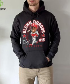 Glenn Braggs number 15 Cincinnati Reds baseball player caricature signature hoodie, sweater, longsleeve, shirt v-neck, t-shirt