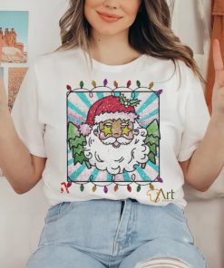 Glitter Santa With Sunglasses shirt