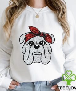 Glitter bulldog with bow Shirt 2 Glitter bulldog with bow Shirt
