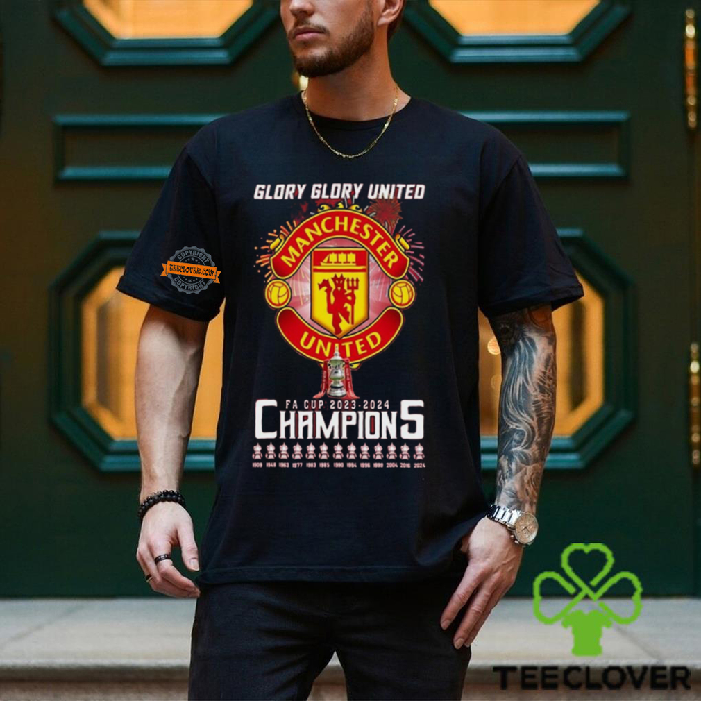 Glory Glory United Manchester United FA Cup 2023 2024 Champions T Shirt Glory Glory United Manchester United FA Cup 2023 2024 Champions T Shirt