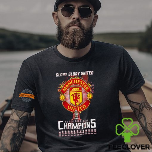 Glory Glory United Manchester United FA Cup 2023 2024 Champions T Shirt