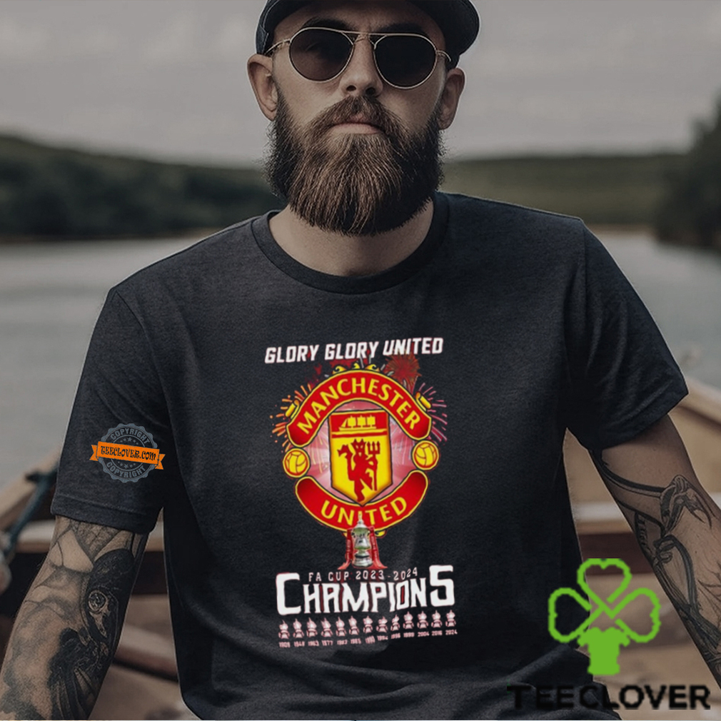 Glory Glory United Manchester United FA Cup 2023 2024 Champions T Shirt Glory Glory United Manchester United FA Cup 2023 2024 Champions T Shirt