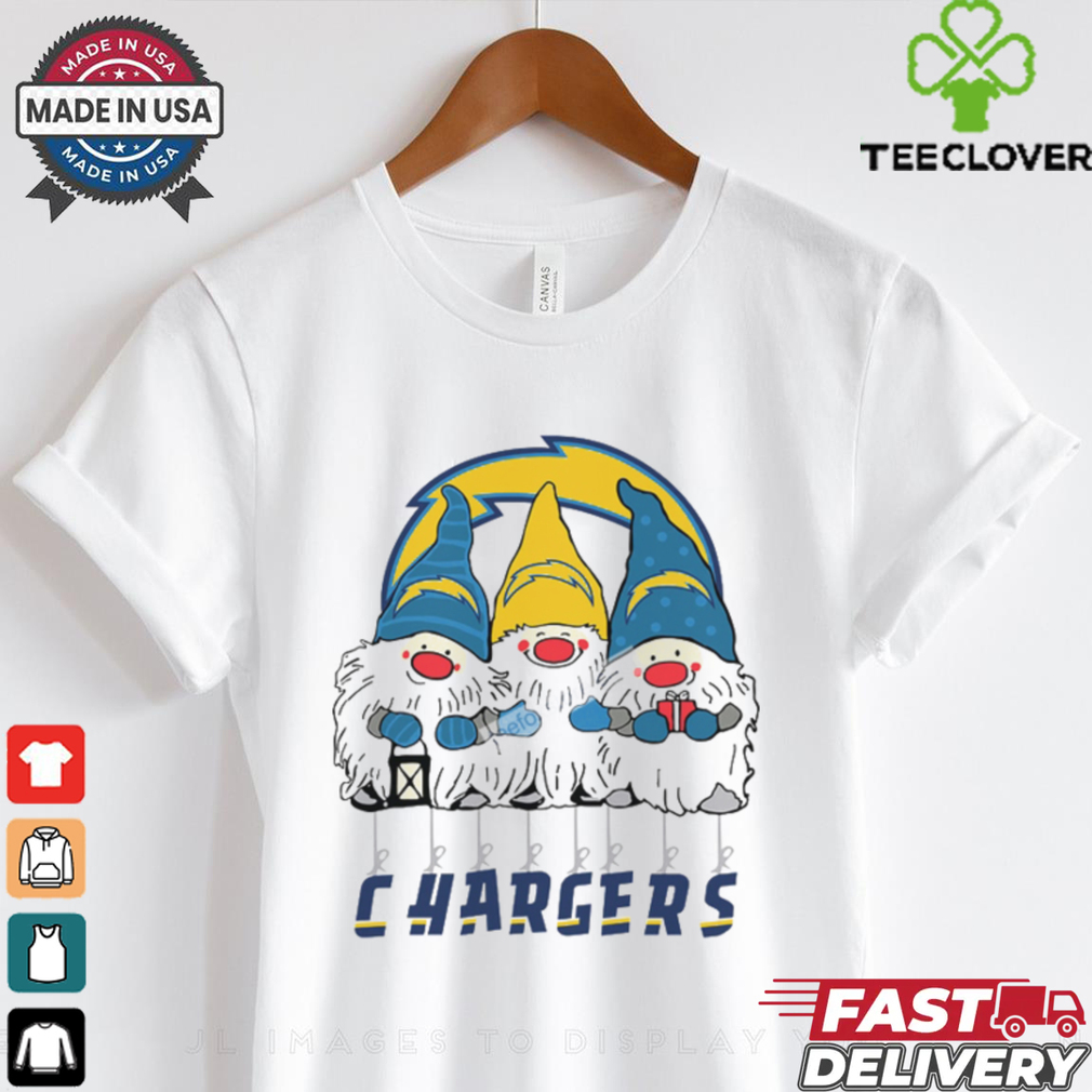 Gnome Christmas Los Angeles Chargers Graphic T Shirt Gnome Christmas Los Angeles Chargers Graphic T Shirt