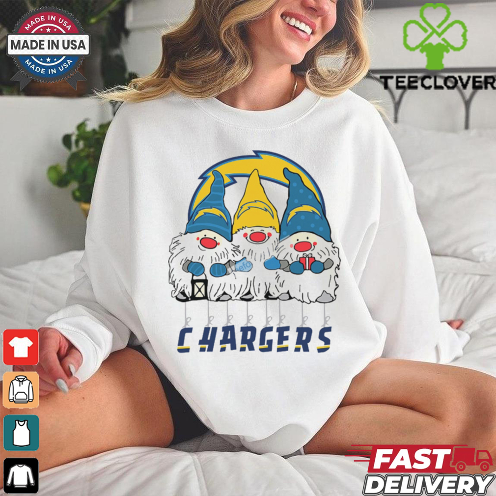 Gnome Christmas Los Angeles Chargers Graphic T Shirt Gnome Christmas Los Angeles Chargers Graphic T Shirt