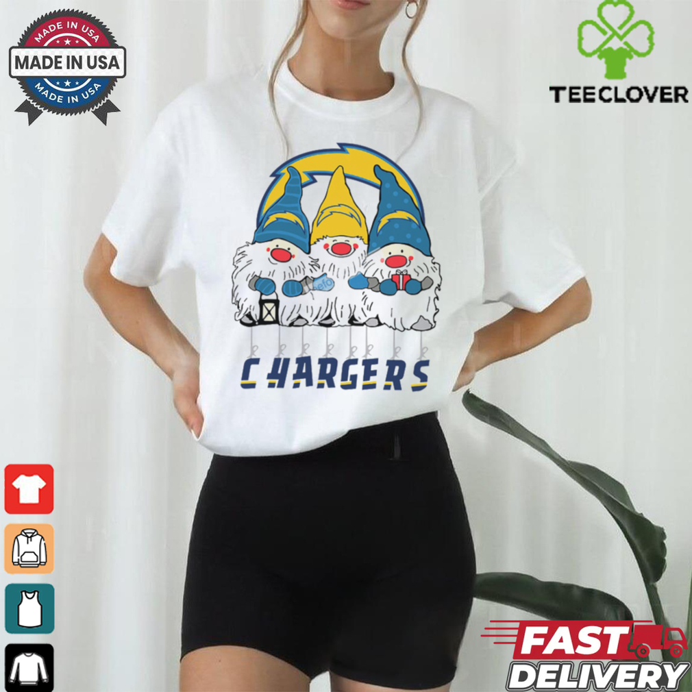 Gnome Christmas Los Angeles Chargers Graphic T Shirt Gnome Christmas Los Angeles Chargers Graphic T Shirt