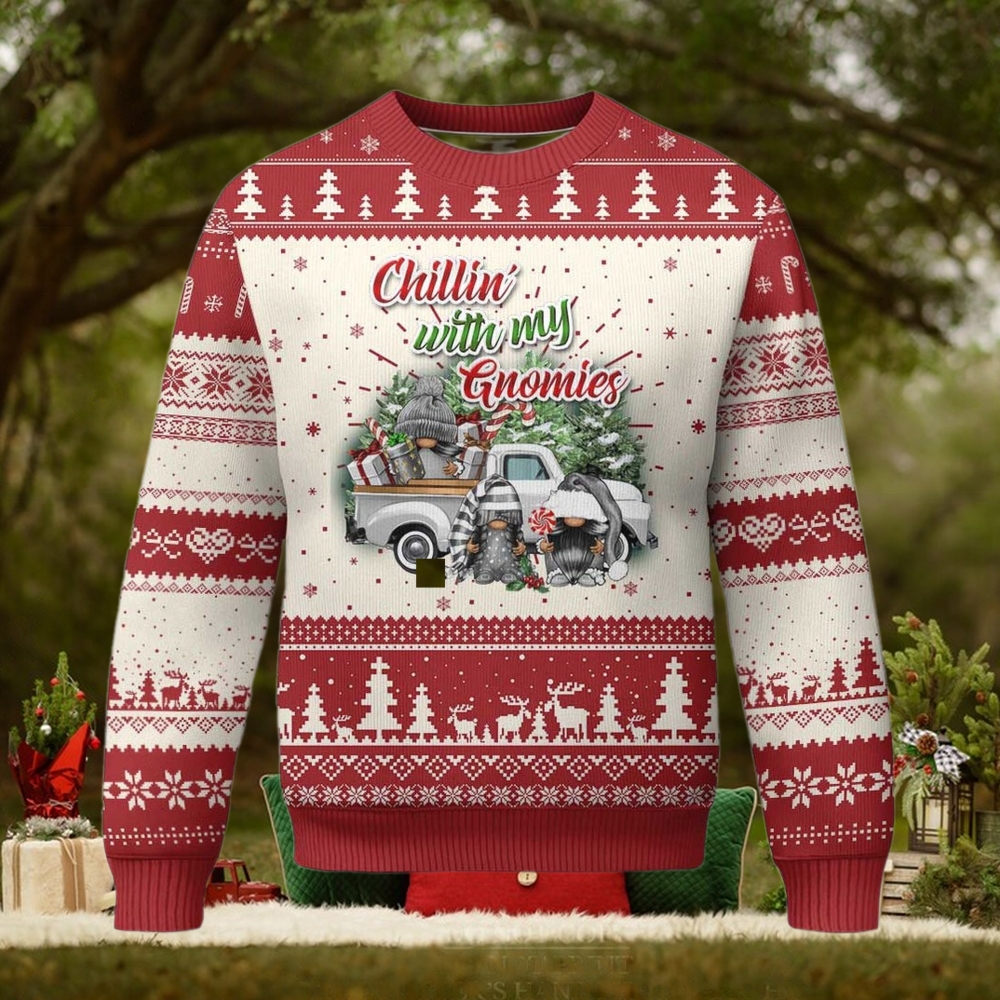 Gnome Christmas Ugly Christmas Sweater Chillin With My Gnomies Xmas Truck Gnome Christmas Ugly Christmas Sweater Chillin With My Gnomies Xmas Truck