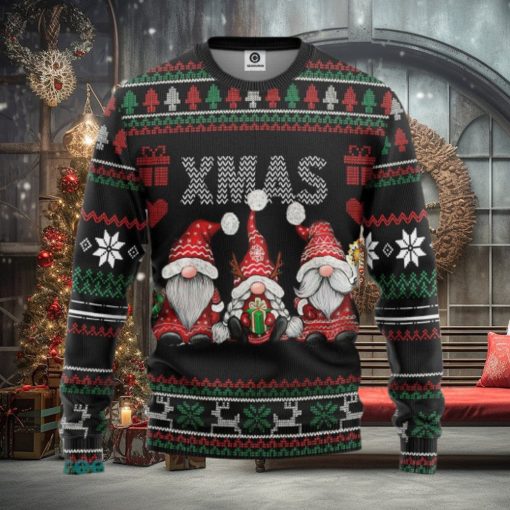 Gnomes Pattern Ugly Christmas Sweater Gift For Men Women