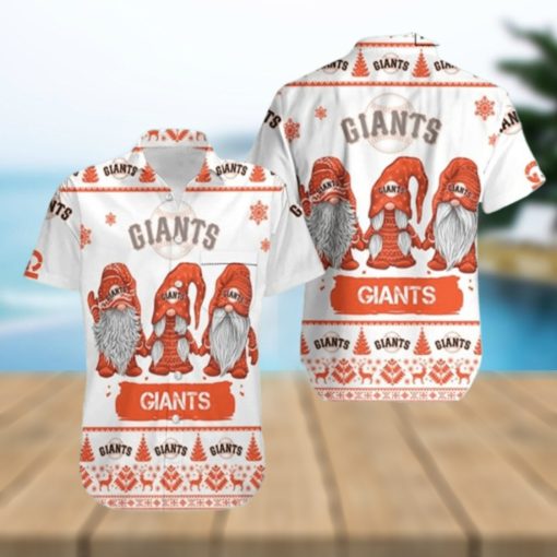 Gnomes San Francisco Giants Cool Hawaiian Shirts  49ers Hawaiian Shirt  Hawaiian Beach Short  Hawaiian Beach Short