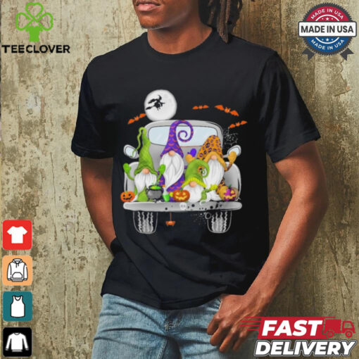 Gnomes With Truck Cute Gnomes Happy Halloween Shirt