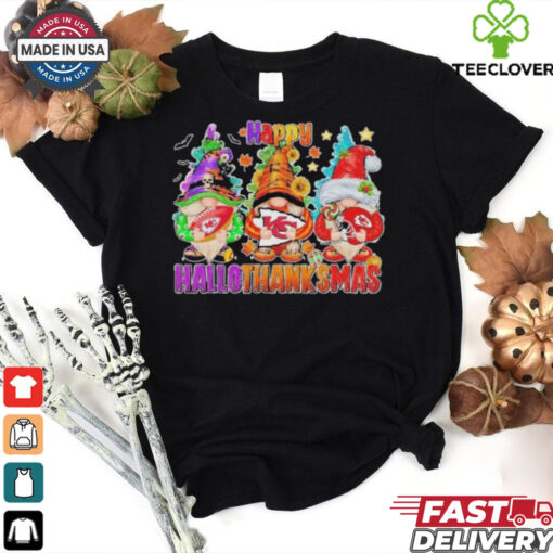 Gnomes X Kansas City Chiefs Happy Hallothanksmas Shirt