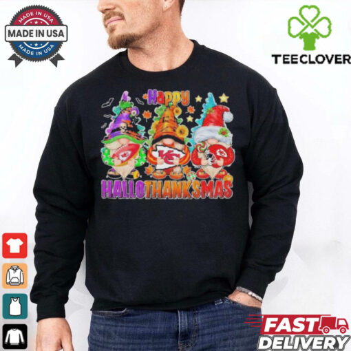 Gnomes X Kansas City Chiefs Happy Hallothanksmas Shirt