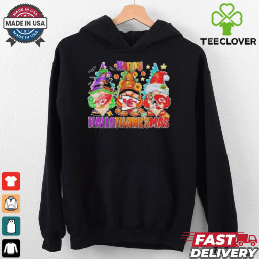 Gnomes X Kansas City Chiefs Happy Hallothanksmas Shirt