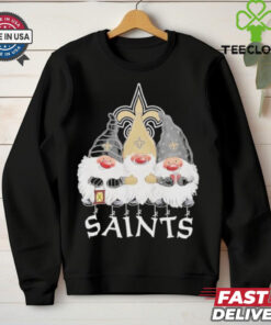 Gnomes X New Orlean Saints Merry Christmas Shirt 1 Gnomes X New Orlean Saints Merry Christmas Shirt