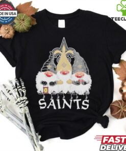 Gnomes X New Orlean Saints Merry Christmas Shirt 2 Gnomes X New Orlean Saints Merry Christmas Shirt
