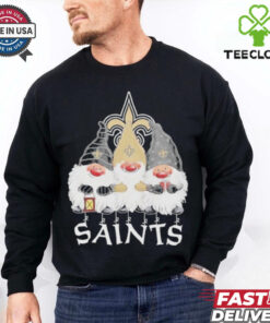 Gnomes X New Orlean Saints Merry Christmas Shirt 3 Gnomes X New Orlean Saints Merry Christmas Shirt