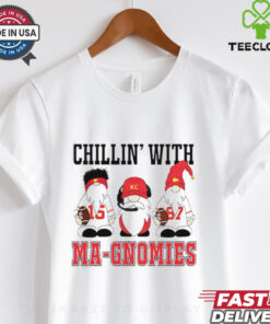 Gnomes chillin’ with Ma Gnomies Chiefs shirt