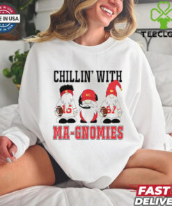 Gnomes chillin’ with Ma Gnomies Chiefs shirt