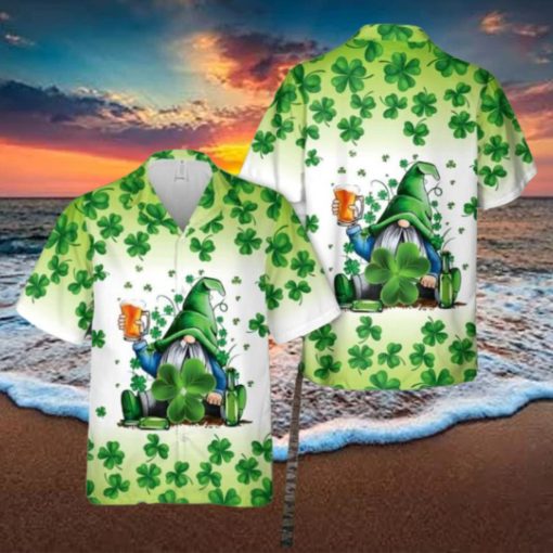 Gnomies Beer St. Patrick’s Day Aloha Hawaiian Shirt Men And Women Summer Vacation Shirt Beach Lover Gift