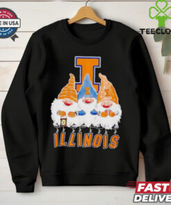 Gnomies Illinois Fighting Illini football Christmas shirt 2 Gnomies Illinois Fighting Illini football Christmas shirt