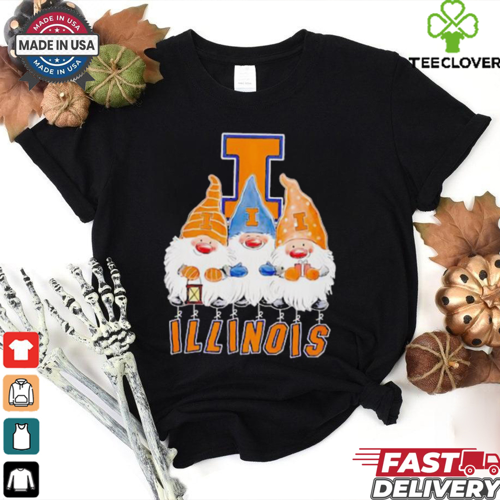 Gnomies Illinois Fighting Illini football Christmas shirt Gnomies Illinois Fighting Illini football Christmas shirt