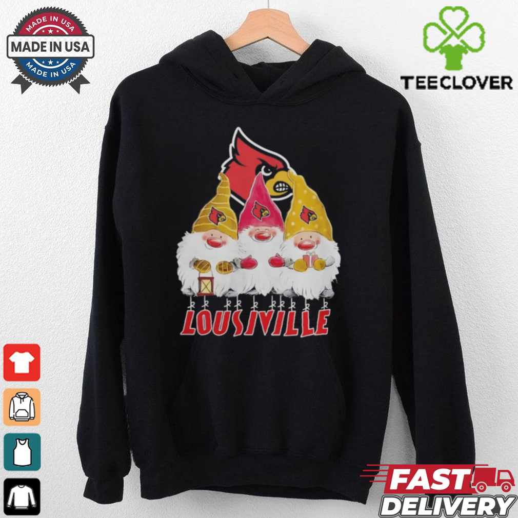 Gnomies Louisville Cardinals Ncaa Christmas Official T Shirt Gnomies Louisville Cardinals Ncaa Christmas Official T Shirt