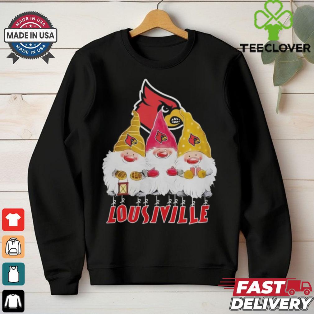 Gnomies Louisville Cardinals Ncaa Christmas Official T Shirt Gnomies Louisville Cardinals Ncaa Christmas Official T Shirt