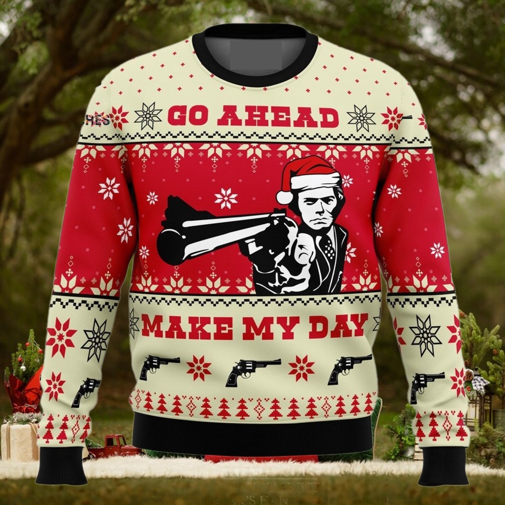 Go Ahead Make My Day Dirty Harry For Christmas Gifts Knitting Pattern Sweater Go Ahead Make My Day Dirty Harry For Christmas Gifts Knitting Pattern Sweater