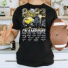 Go Blue Michigan 2023 Hail To The Victors National Champions Signatures Shirt
