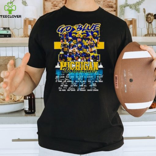 Go Blue Michigan Wolverines Signatures Shirt