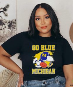 Go Blue Michigan Wolverines Snoopy and Woodstock shirt