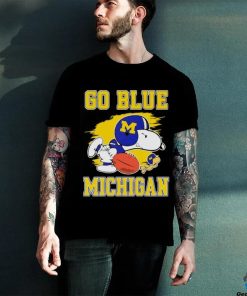 Go Blue Michigan Wolverines Snoopy and Woodstock shirt
