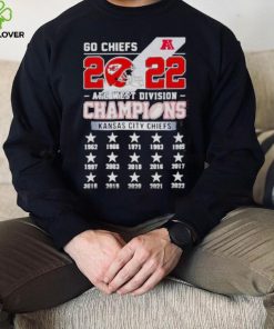 Go Chiefs 2022 AFC West Division Champions Kansas City Chiefs 1962 1966 2022 Shirt