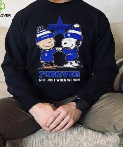 Go Cowboys Peanuts Snoopy and Charlie Brown Dallas Cowboys Forever Not Just When We Win 2024 hoodie, sweater, longsleeve, shirt v-neck, t-shirt