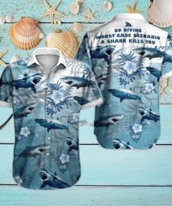 Go Driving Worst Case Scenario A Shark Kills You Hawaiian Shirt Impressive Gift