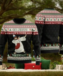 Go Jesus It’s Your Birthday Jesus Xmas Tree Ugly Christmas Sweater
