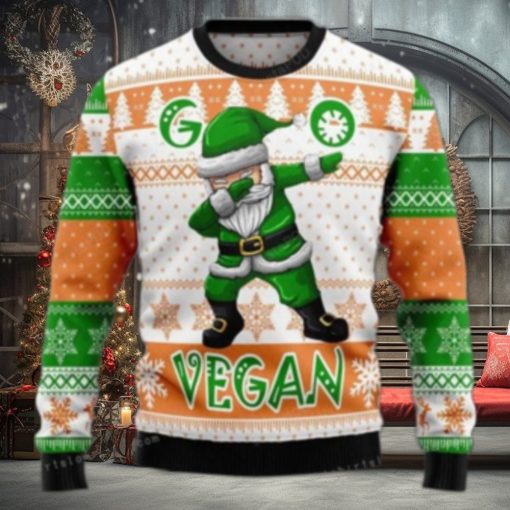 Go Vegan Dabbing Santa Ugly Sweater