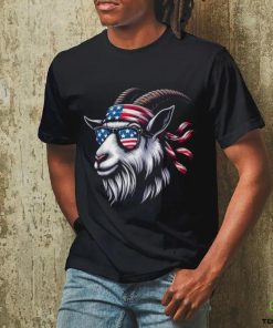 Goat American Usa Flag Sunglasses 4Th Of July Goat T Shirt