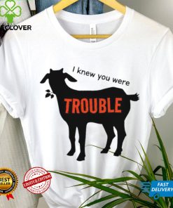 Goat I knew you were trouble art shirt