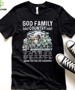 God Family Country Philadelphia Eagles 90th Anniversary 1993 2023 Thank You For The Memories Signatures Shirt