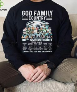 God Family Country Philadelphia Eagles 90th Anniversary 1993 2023 Thank You For The Memories Signatures Shirt