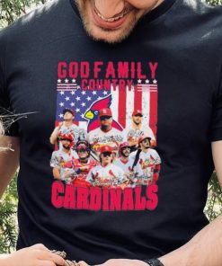 God Family Country St Louis Cardinals Baseball American Flag Signatures Shirt