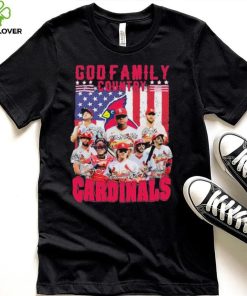 God Family Country St Louis Cardinals Baseball American Flag Signatures Shirt