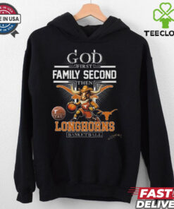 God First Family Second The NCAA Texas Longhorns Basketball Mascot Shirt