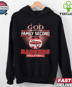 God First Family Second The Wisconsin Badgers Volleyball 2D Shirt