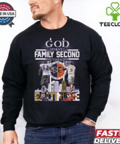 God First Family Second Then Baltimore Ravens x Baltimore Orioles Signature Unisex T Shirt