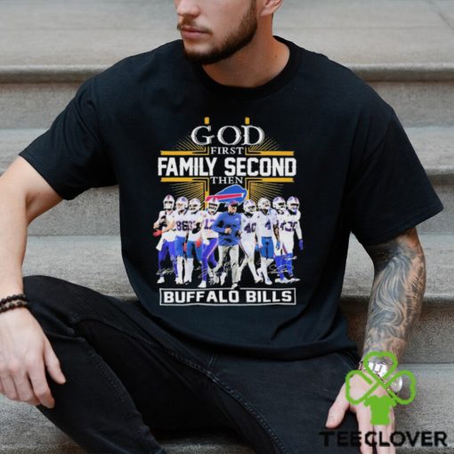 God First Family Second Then Buffalo Bills 2023 Playoff Signatures Shirt