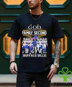 God First Family Second Then Buffalo Bills 2023 Playoff Signatures Shirt