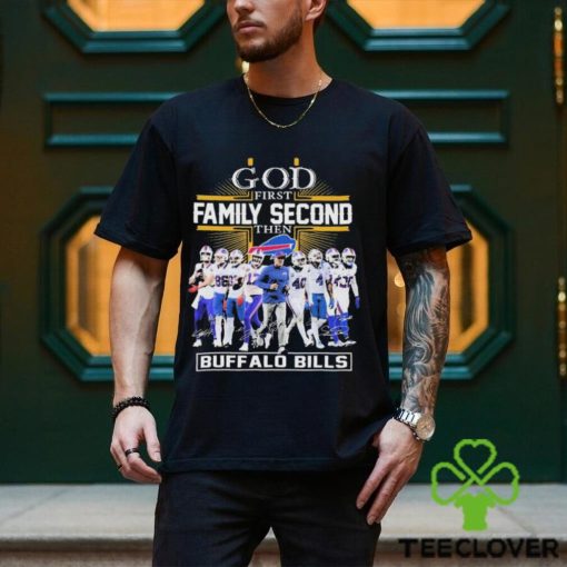 God First Family Second Then Buffalo Bills 2023 Playoff Signatures Shirt